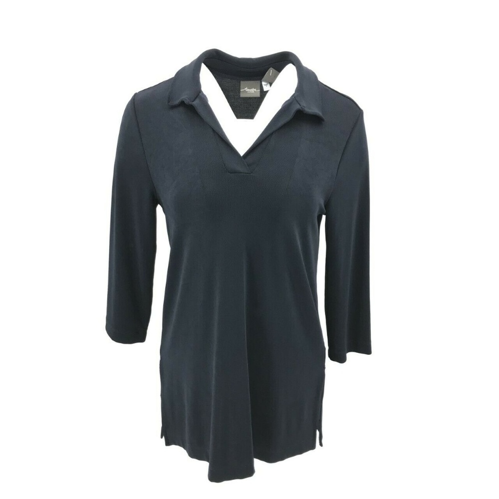 Chico's Travelers Collared Tunic Top Sz 0/S/4